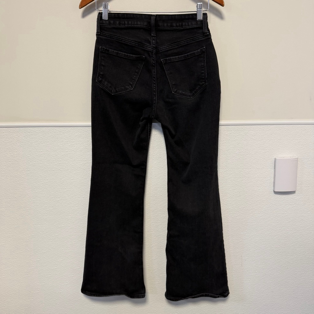 Women's Old Navy High-Rise Wow Flare Jeans in Black, Size 0 Short Bell Bottoms - Picture 15 of 16